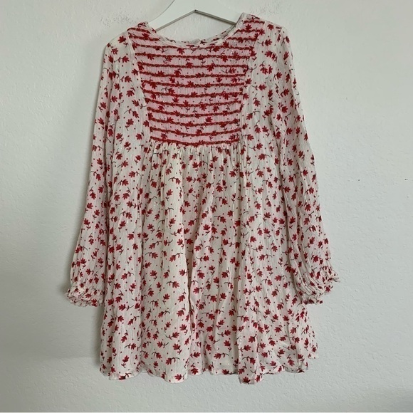 Peek Dress Girl’s Size 8 Leaves Metallic Threads boho Long Sleeve - Picture 6 of 14